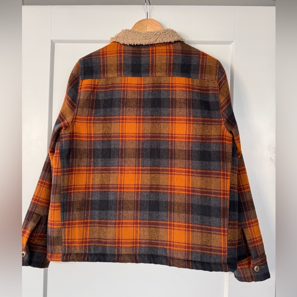 Toad & Co. Sherpa Lined Plaid Jacket (Size L) - Picture 4 of 7